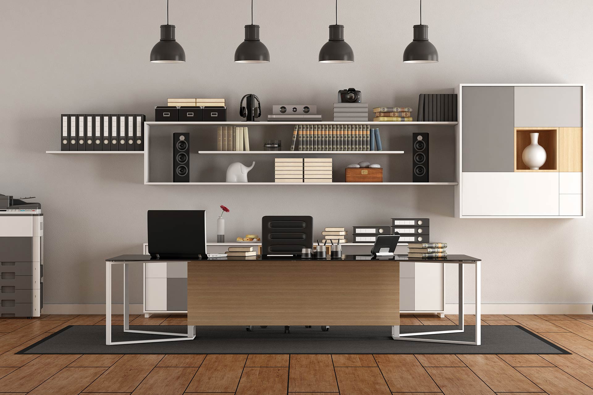 modern-office-with-desk-and-bookcase-7TBZAN8